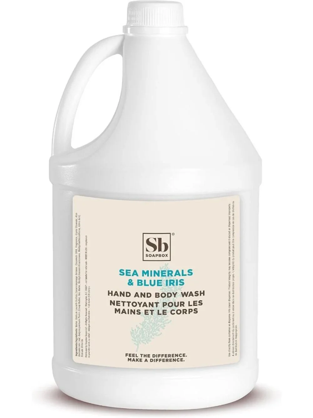 Sea Minerals & Blue Iris Body Wash Refill - 1 Gallon Bulk Soap for Soft Skin